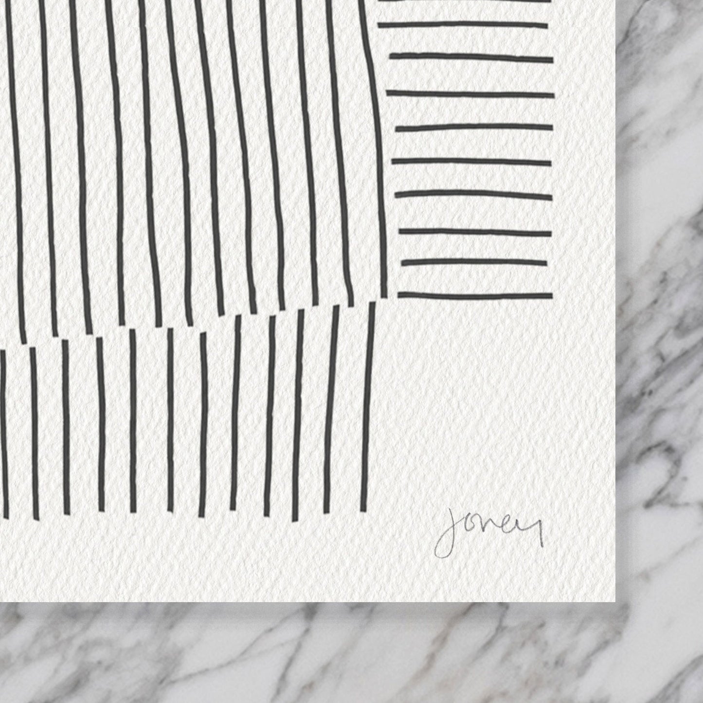 Lined Abstract Art Print - Unframed and Framed -181017