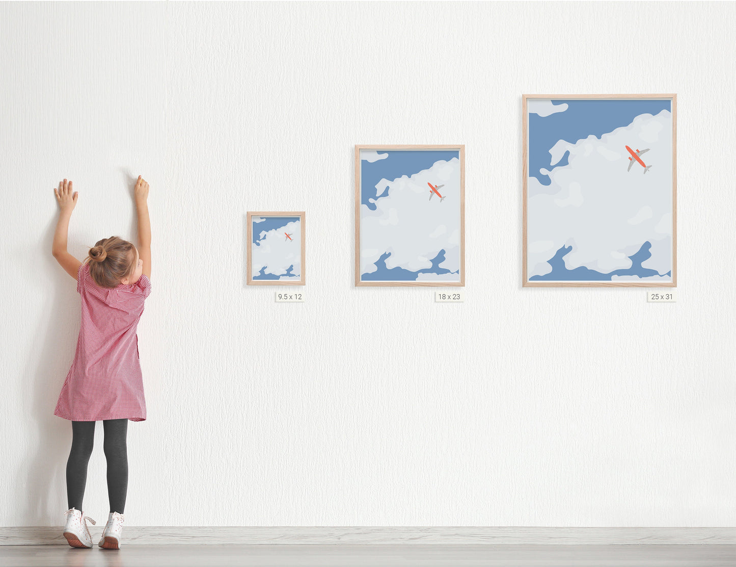 Clouds Plane Spotting Art Print - Unframed or Framed - 140116