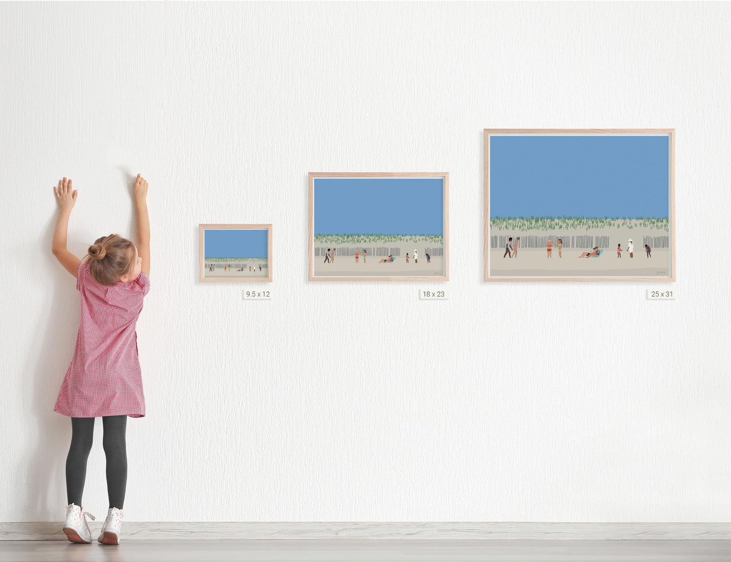 Beach Dune Fence Wall Art, Coastal Signed Print