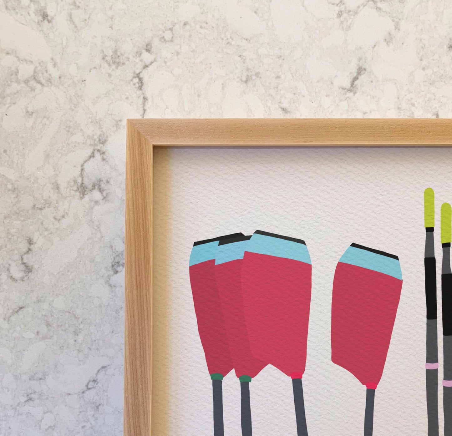 Rowing Crew Oars Art Print - Unframed or Framed - 250525