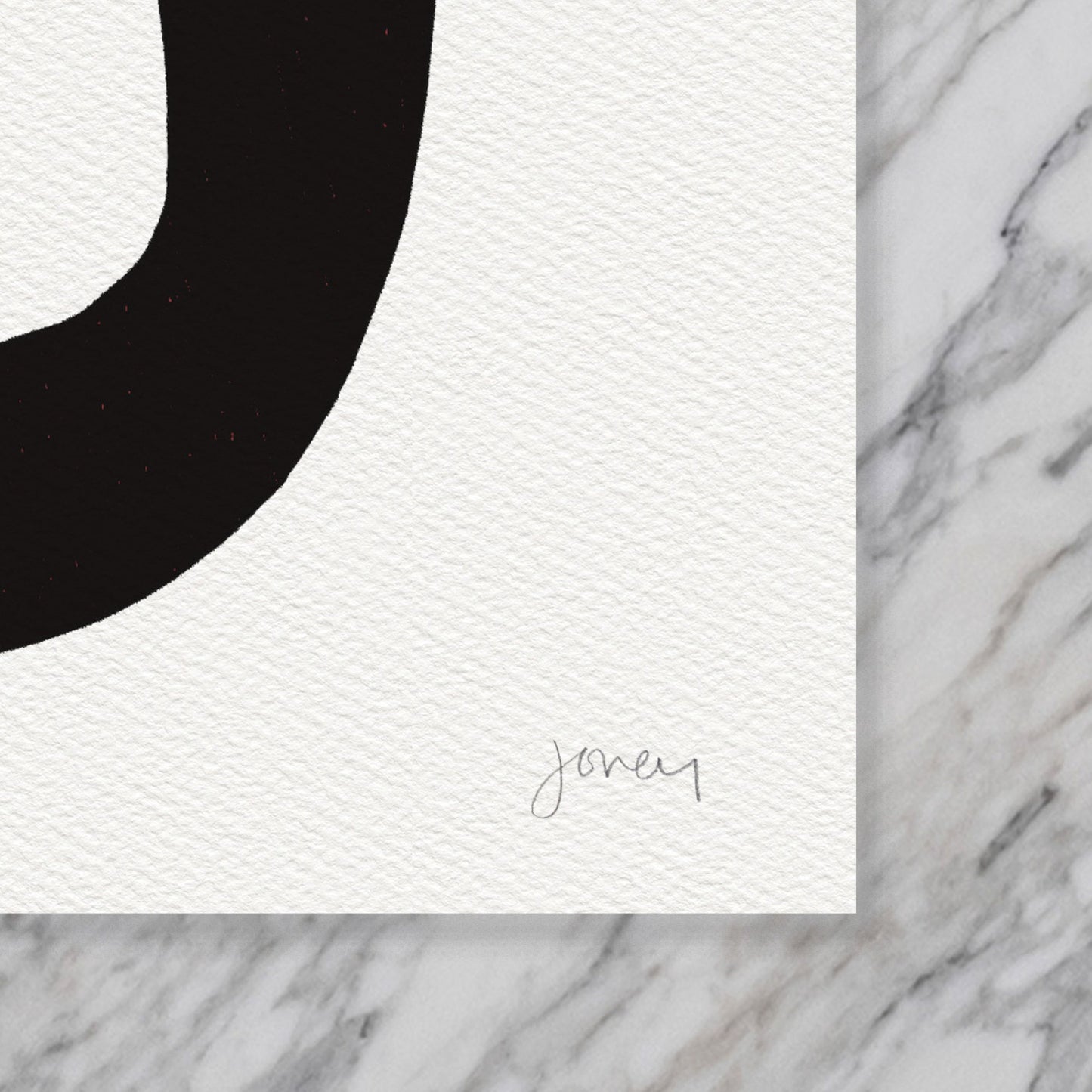 Black and White Abstract Art Print - Unframed or Framed - 200624