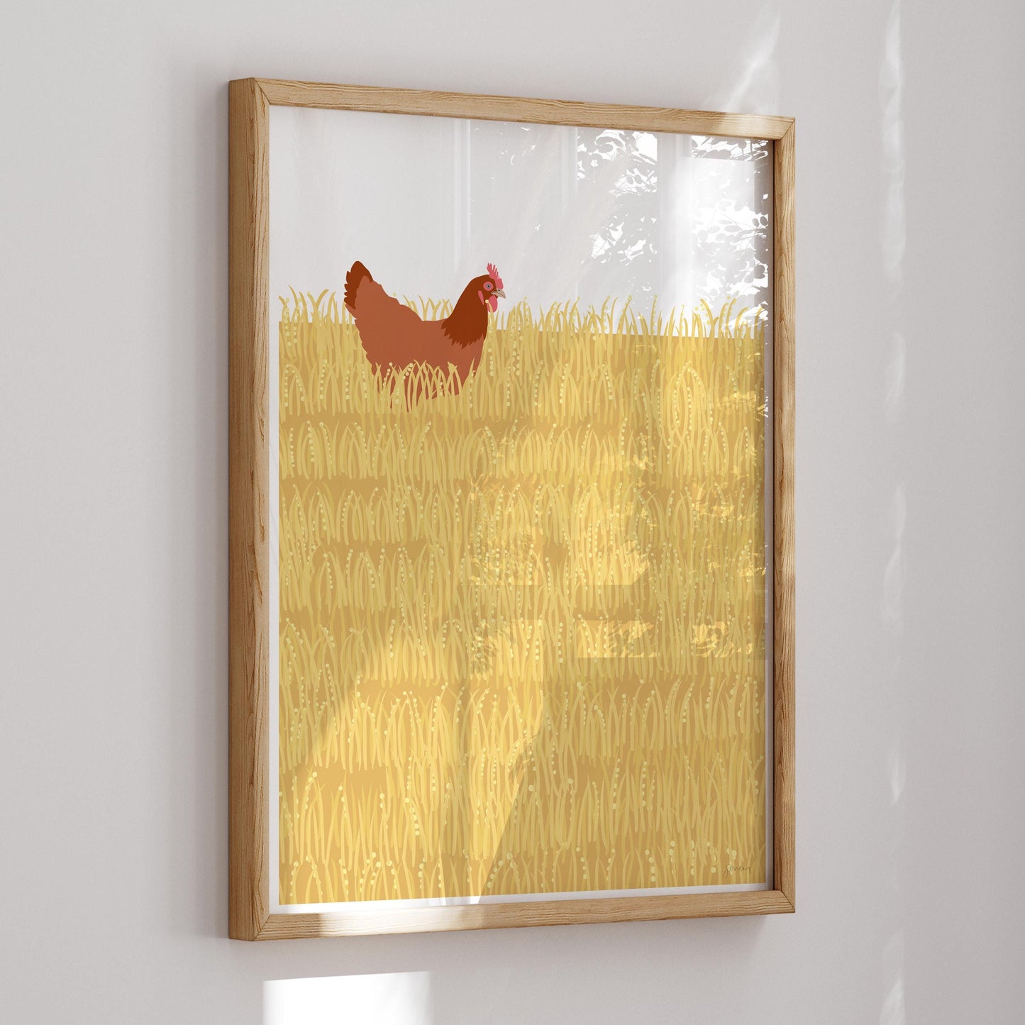 Chicken Art Print - Framed or Unframed - 130109