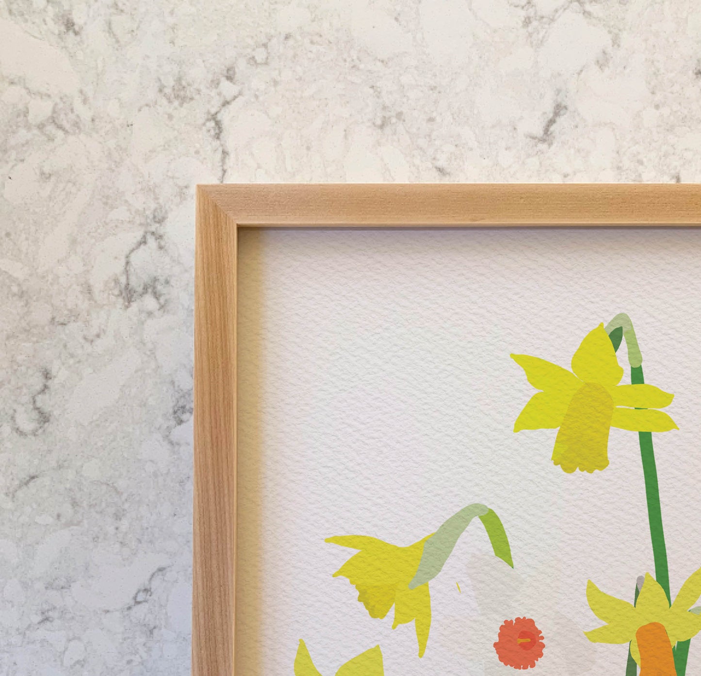 Spring Flowering Daffodils Art Print - Unframed or Framed - 240407