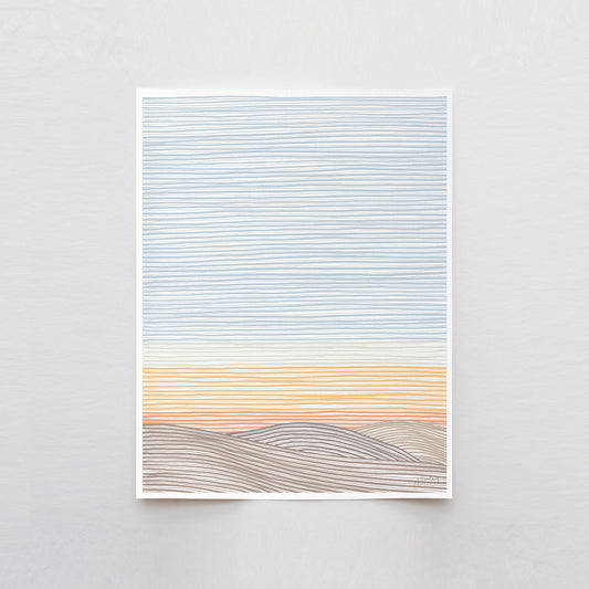 Desert Sunset Abstract Art Print - Unframed or Framed - 240207