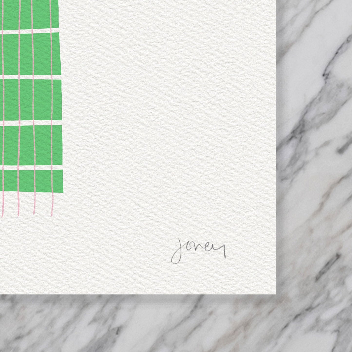 Blue and Green Abstract Art Print- Unframed or Framed - 190705