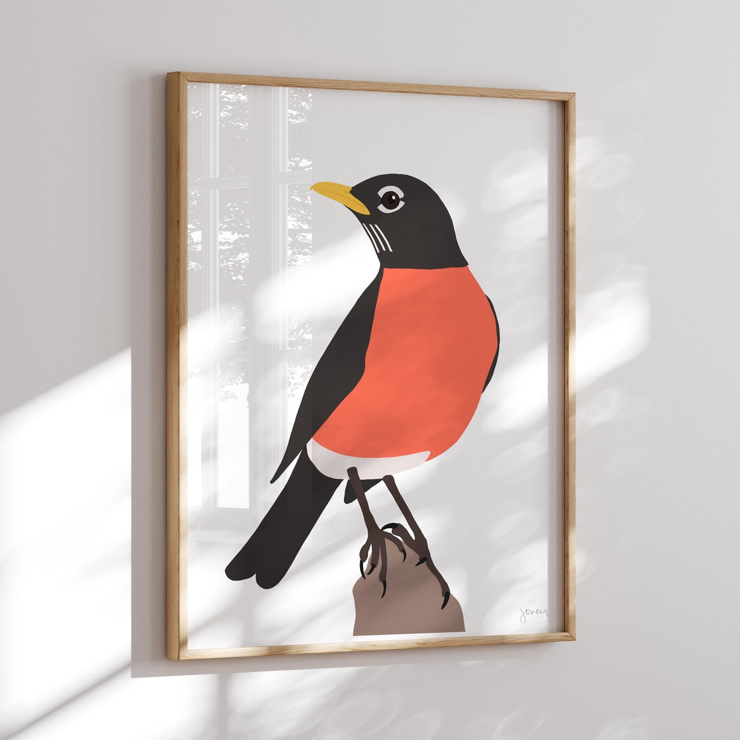 Red Breasted Robin Art Print - Unframed or Framed - 241230