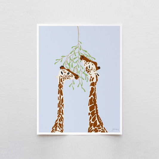 Giraffe Pair Art Print - Unframed or Framed - 130116