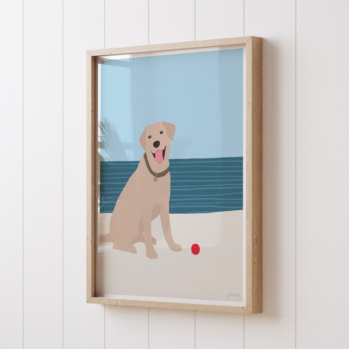 Yellow Lab Art Print - Unframed or Framed - 160522