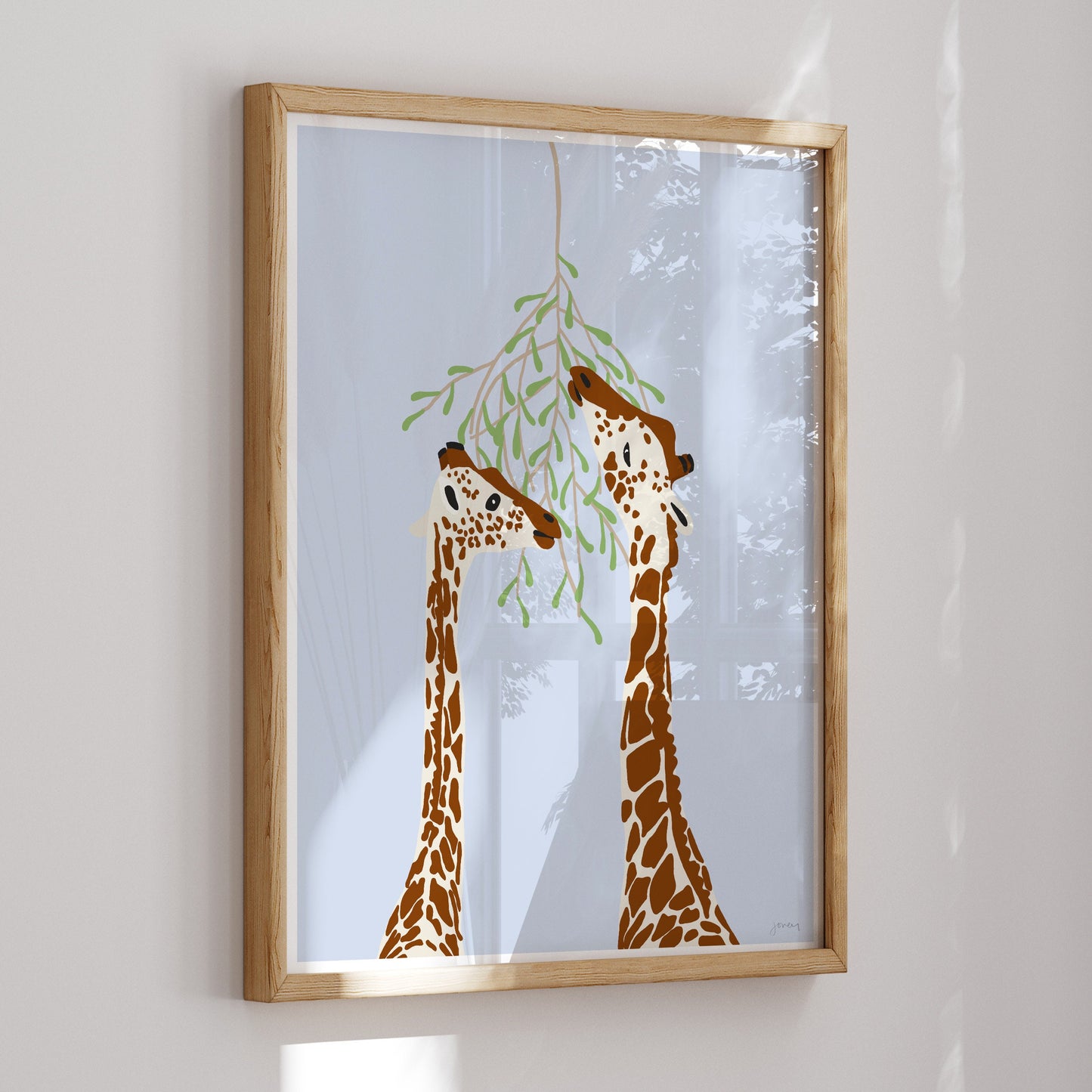 Giraffe Pair Art Print - Unframed or Framed - 130116