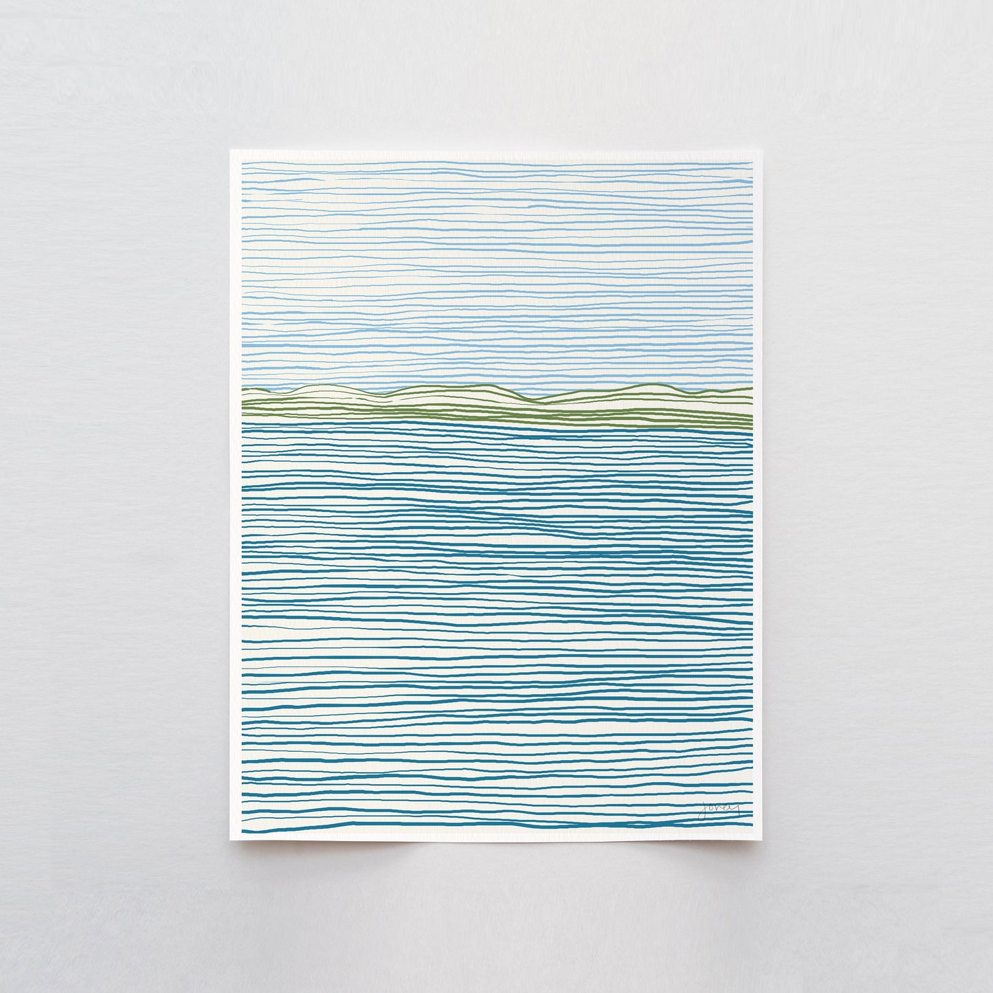 Striped Berkeley Hills Abstract Art Print - Unframed or Framed - 121104