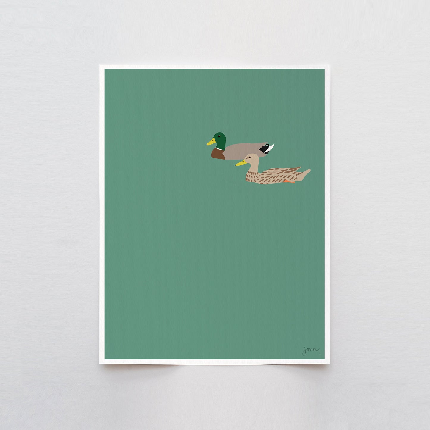 Pair of Mallards Art Print - Unframed or Framed - 160109