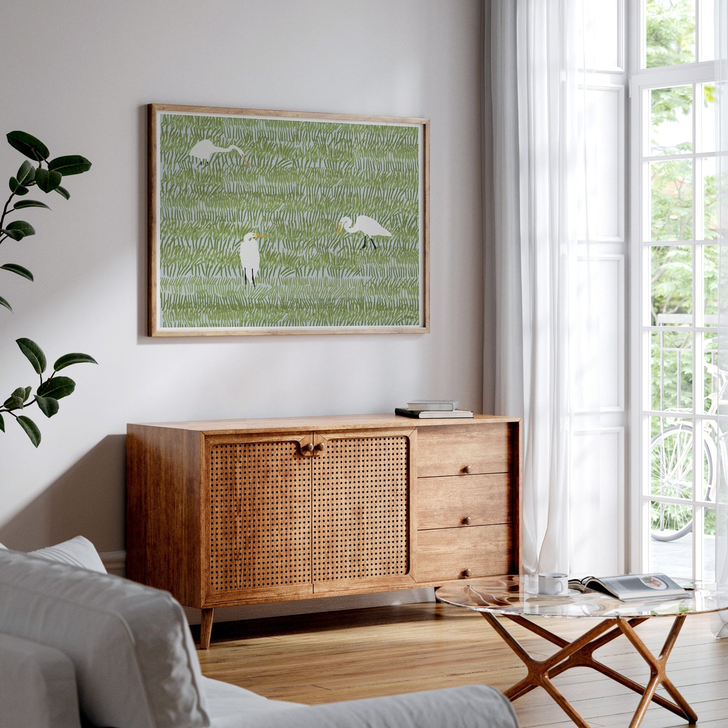 Great Egrets Art Print - Unframed or Framed - 220402