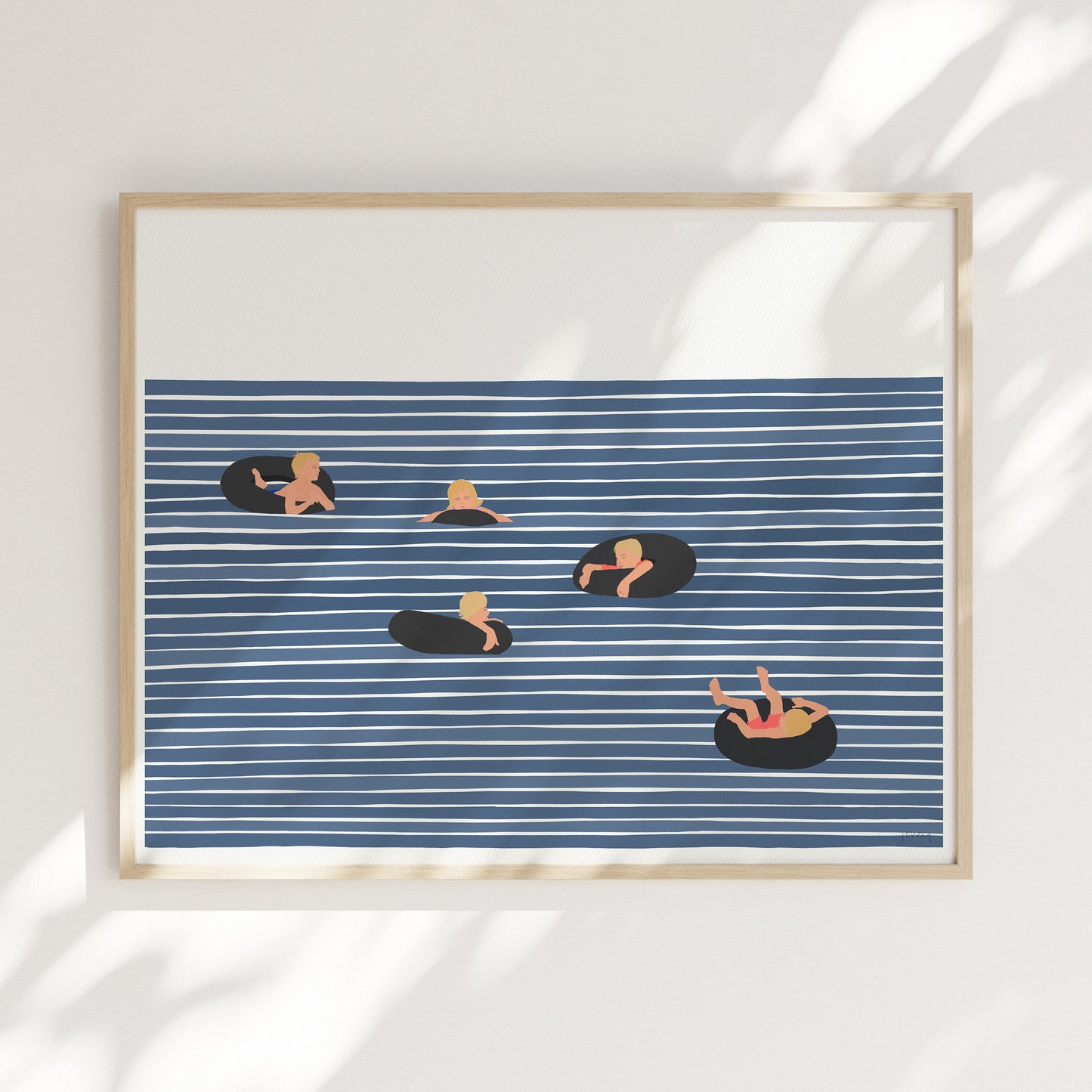 Inner Tubes on a River Art Print - Unframed or Framed - 220917