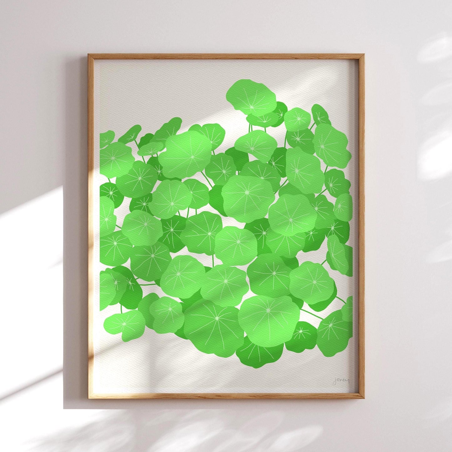 Nasturtium Leaves Art Print - Unframed or Framed - 120131