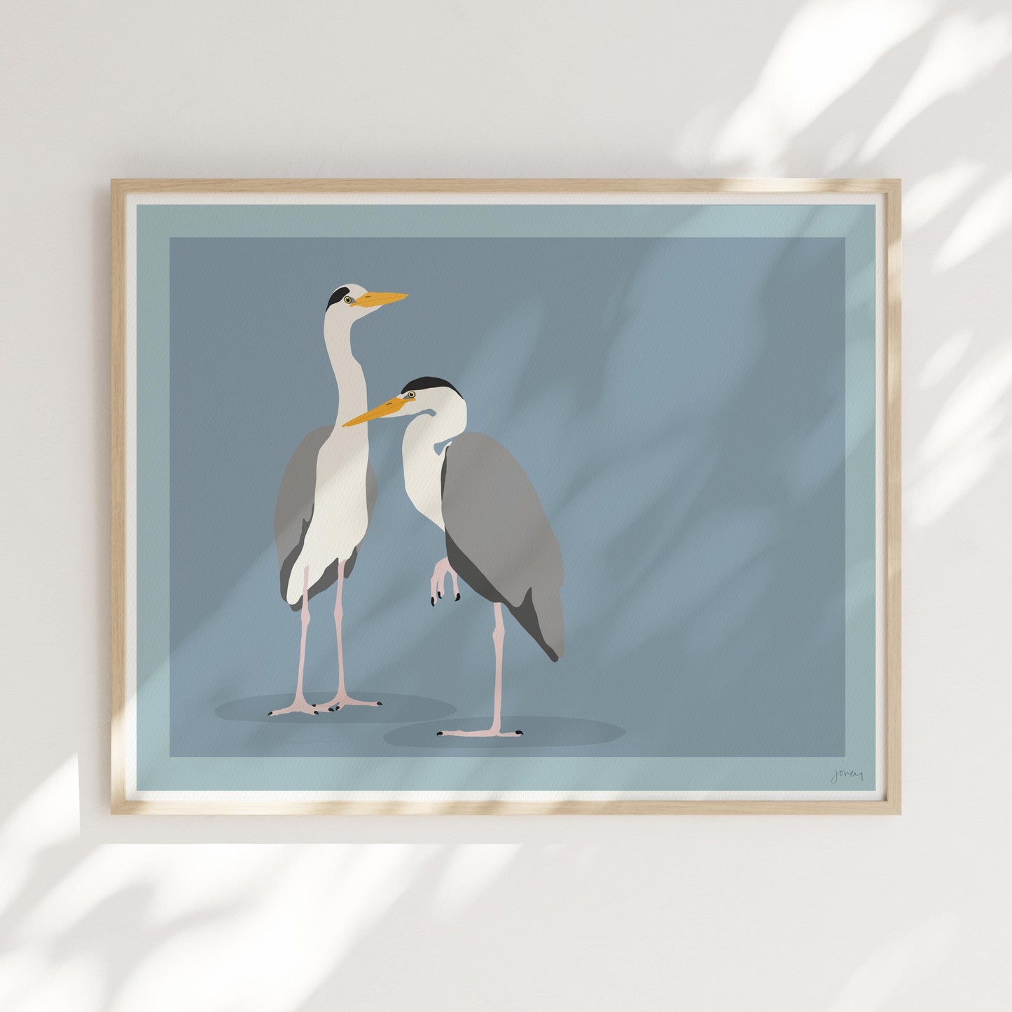 Two Herons Art Print – Signed by Jorey Hurley - 260208