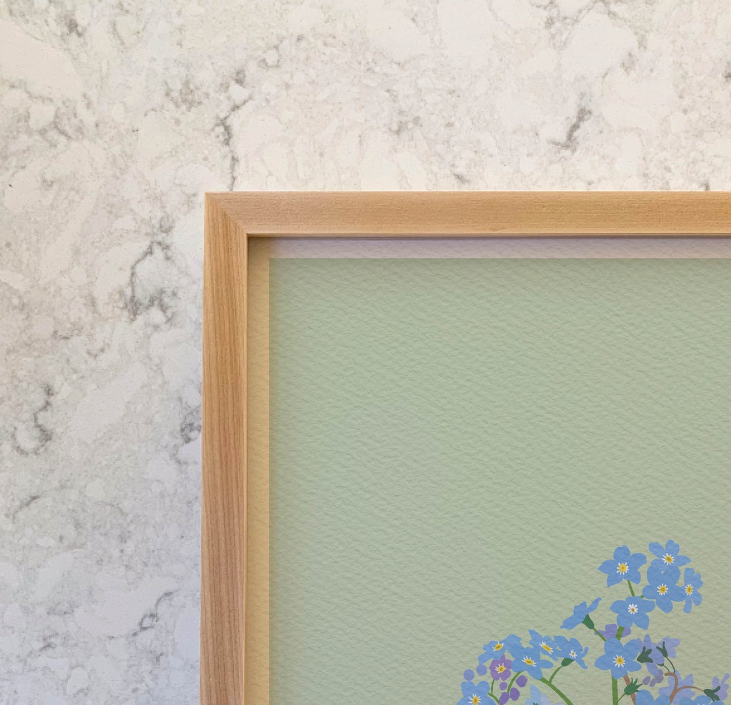 Forget Me Not Still Life Art Print - Unframed or Framed - 240428