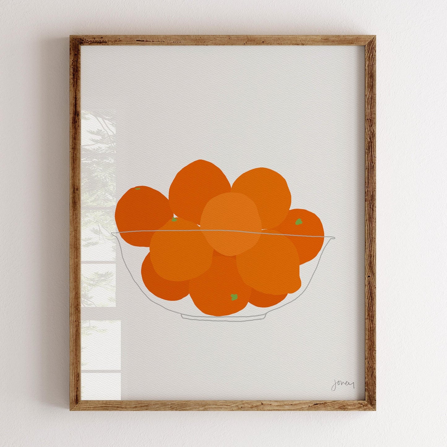 Glass Bowl with Oranges Art Print - Unframed or Framed - 120320