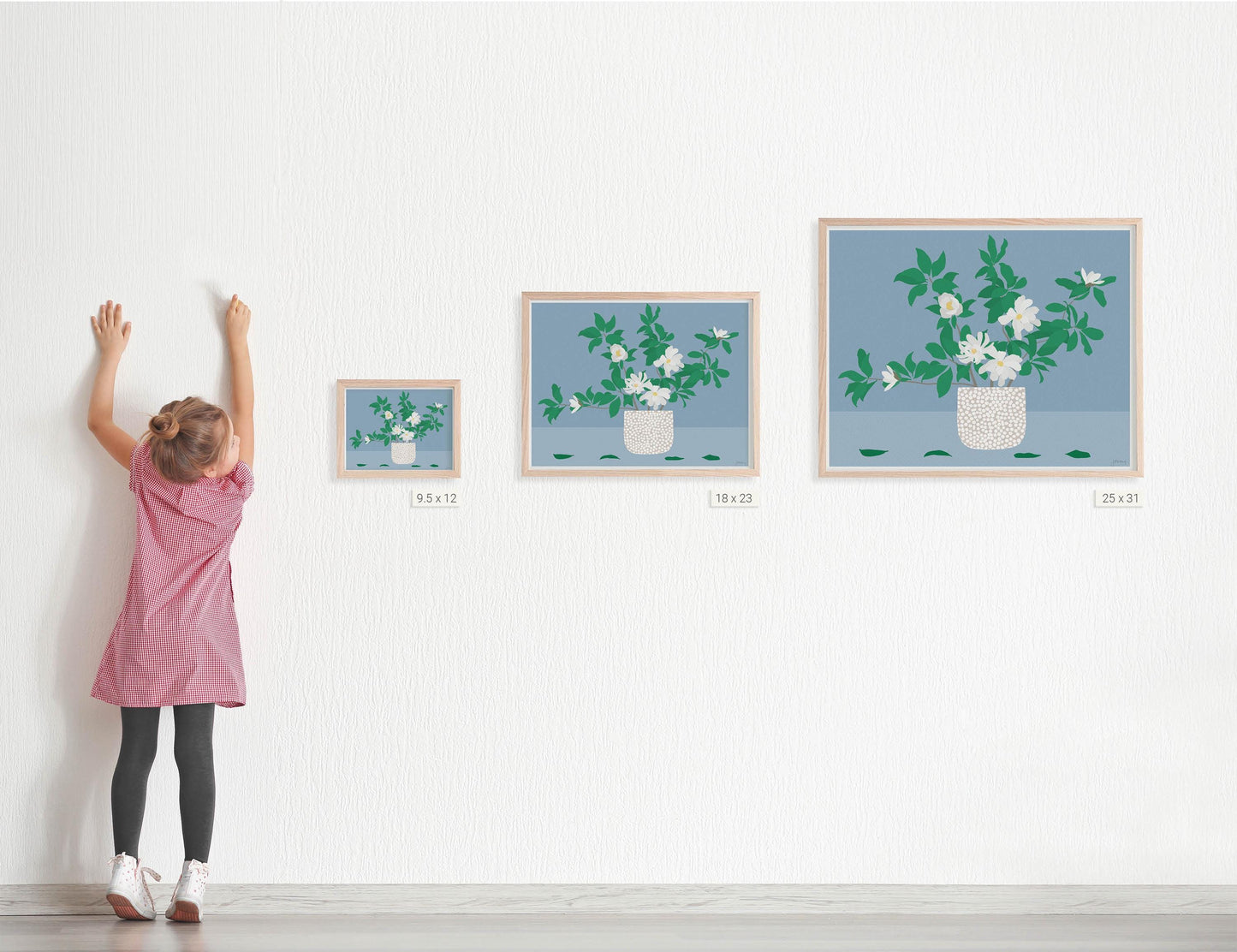 Magnolia Leaves Abstract Still Life Art Print - Unframed or Framed - 250205