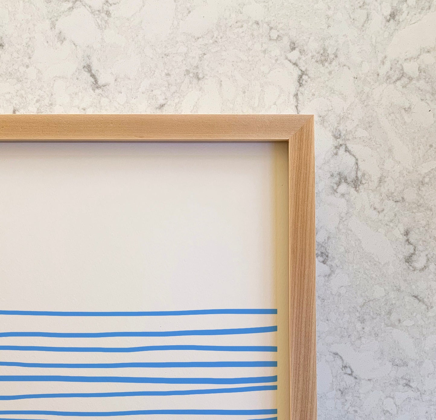 Blue Stripe Abstract Art Print - Unframed or Framed - 120425