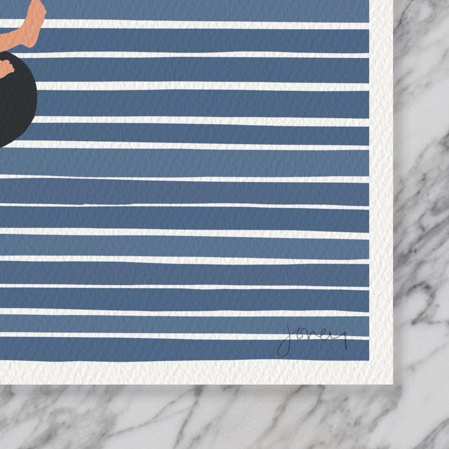 Family in Inner Tubes Art Print - Unframed or Framed - 220917