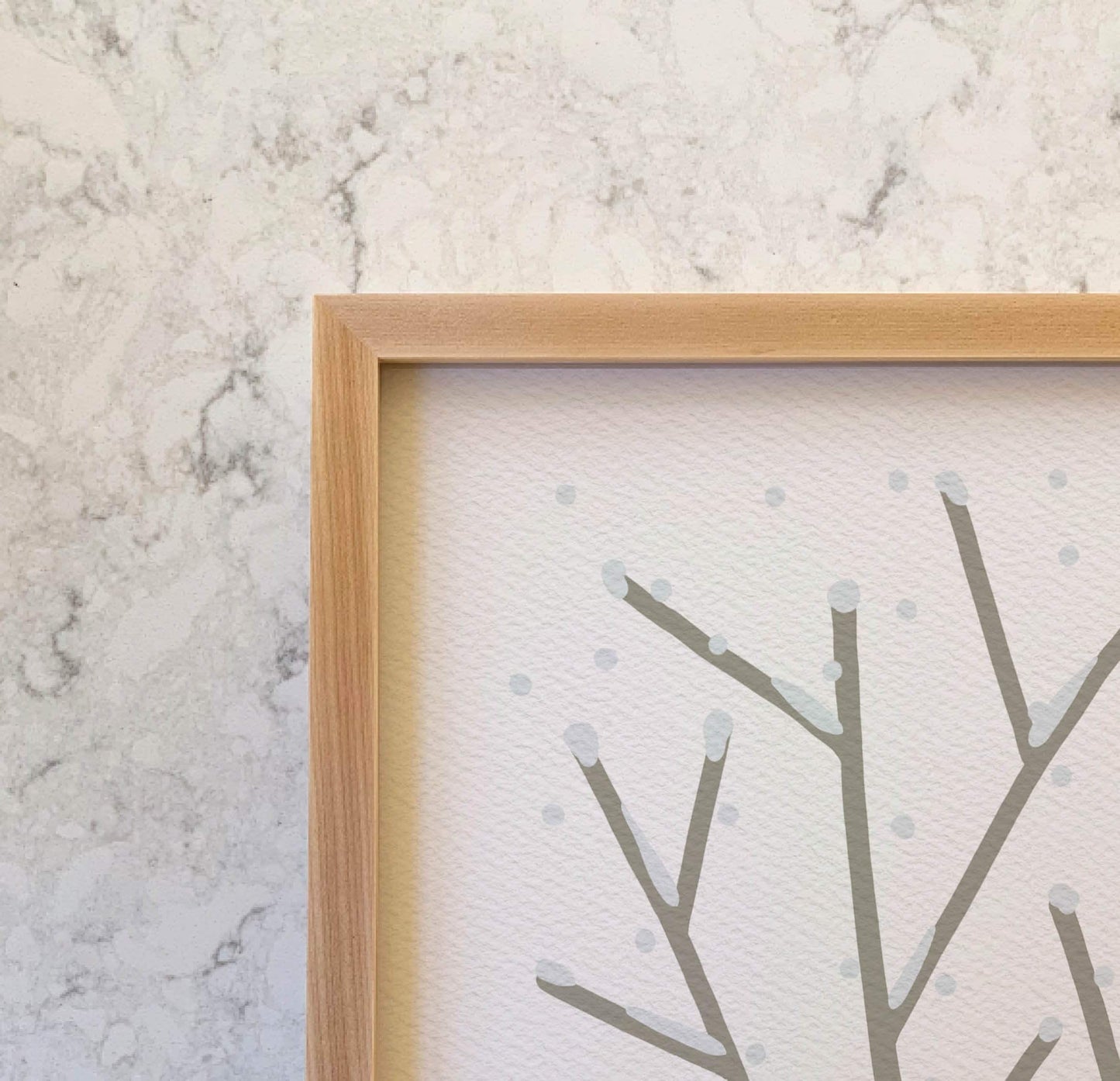 Winter Maple Abstract Art Print - Unframed or Framed - 231210