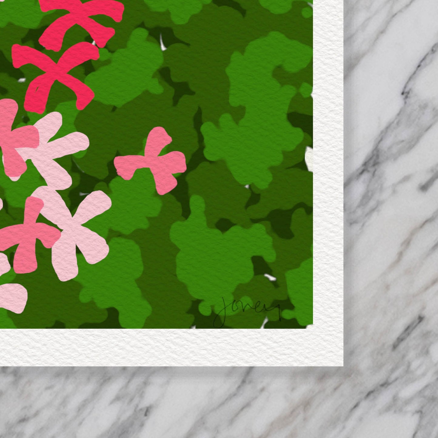 Geranium Hedge Art Print - Unframed or Framed - 120105