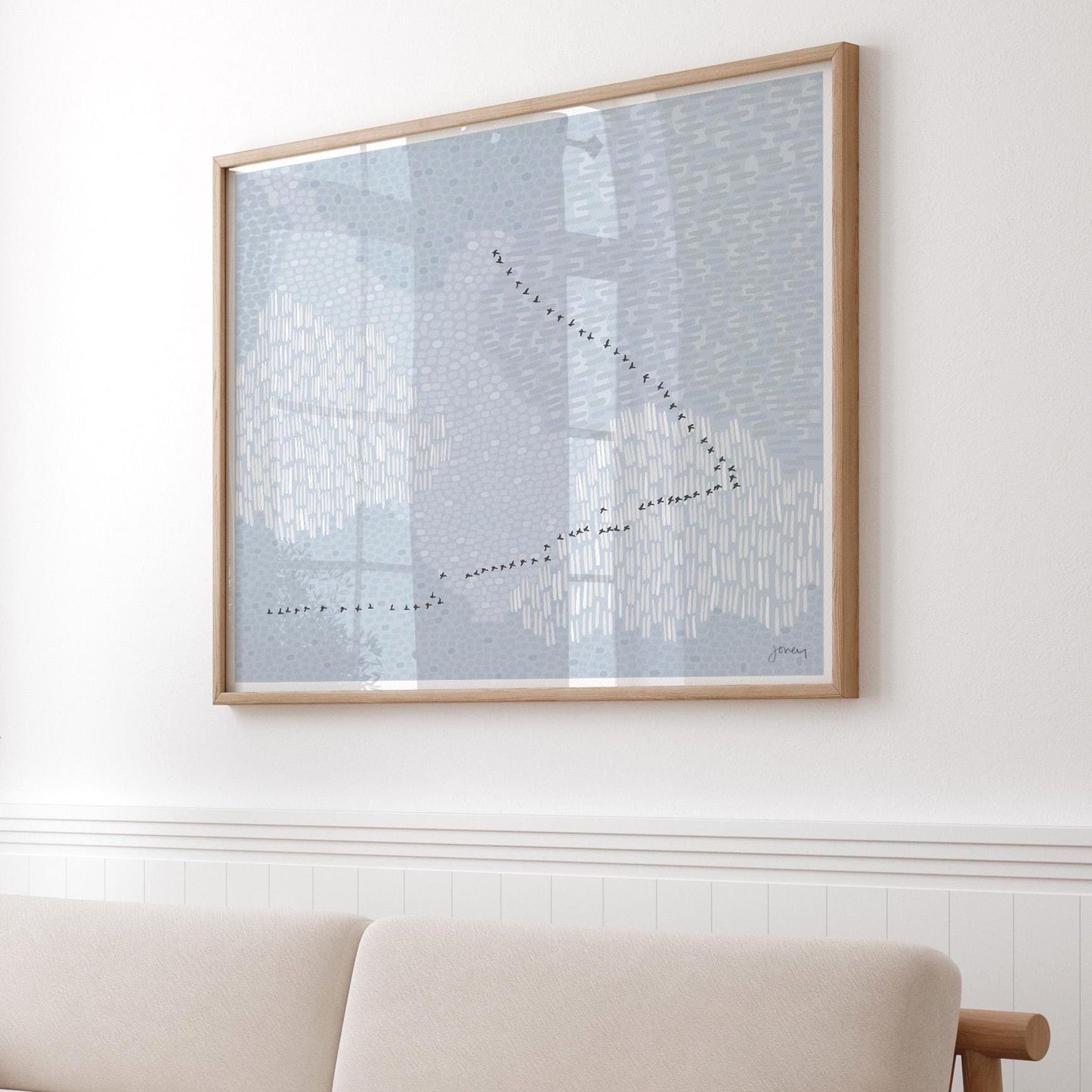 Geese Overhead Art Print - Signed Landscape by Jorey Hurley - 251214