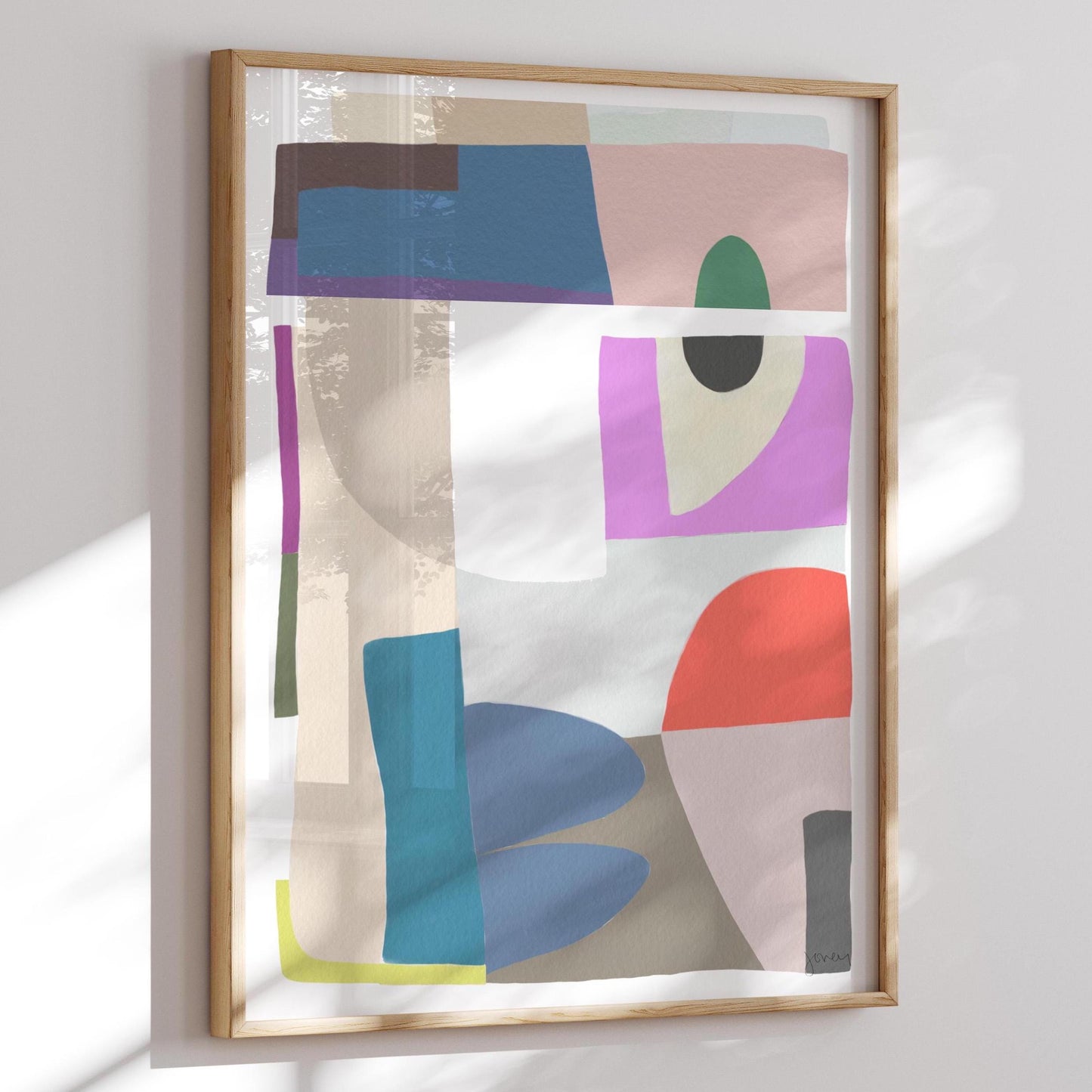 Abstract Shapes Art Print - Unframed or Framed - 180329