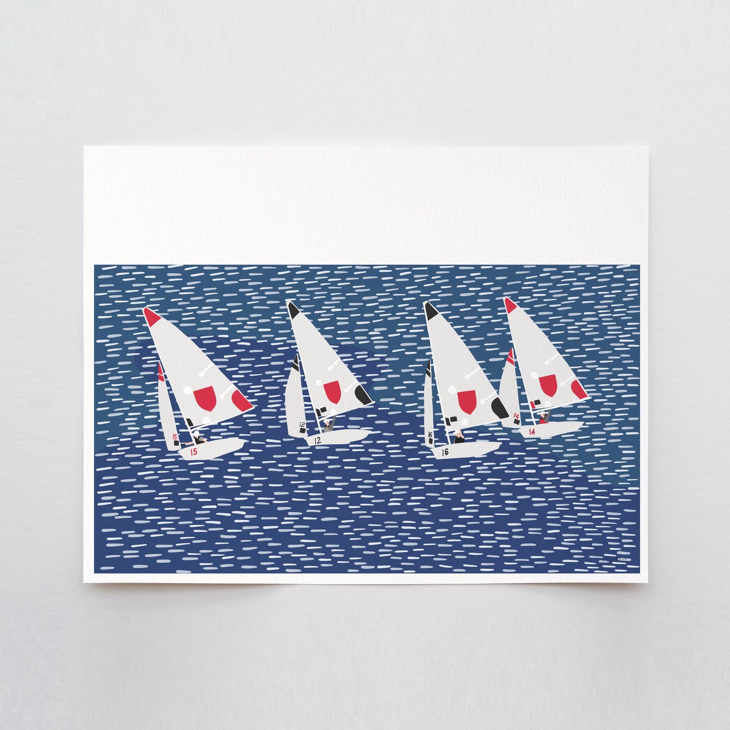 Sailing Team Art Print - Signed and Printed by Jorey Hurley - Unframed or Framed - 251116