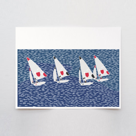 Sailing Team Art Print - Signed and Printed by Jorey Hurley - Unframed or Framed - 251116