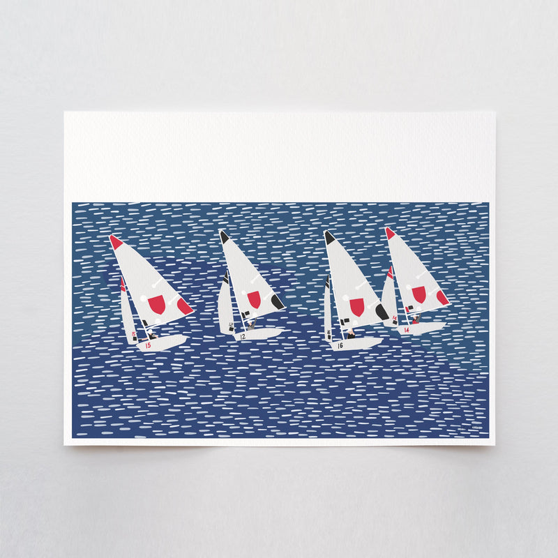 Sailing Team Art Print - Signed and Printed by Jorey Hurley - Unframed or Framed - 251116
