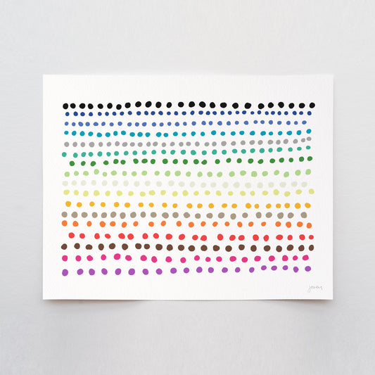 Rainbow Dots Art Print - Unframed or Framed - 150422