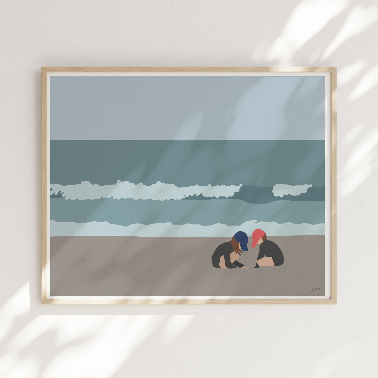 Kids Playing in Sand Art Print - Unframed or Framed - 160502