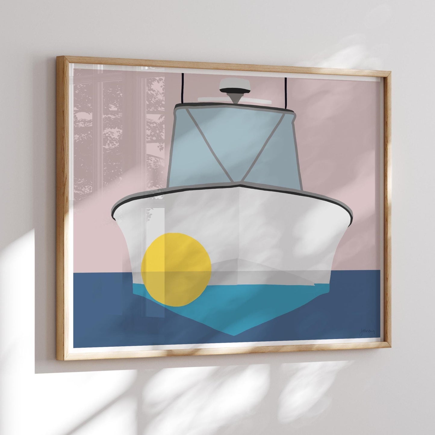 Center Console Fishing Boat Art Print - Signed - 260531