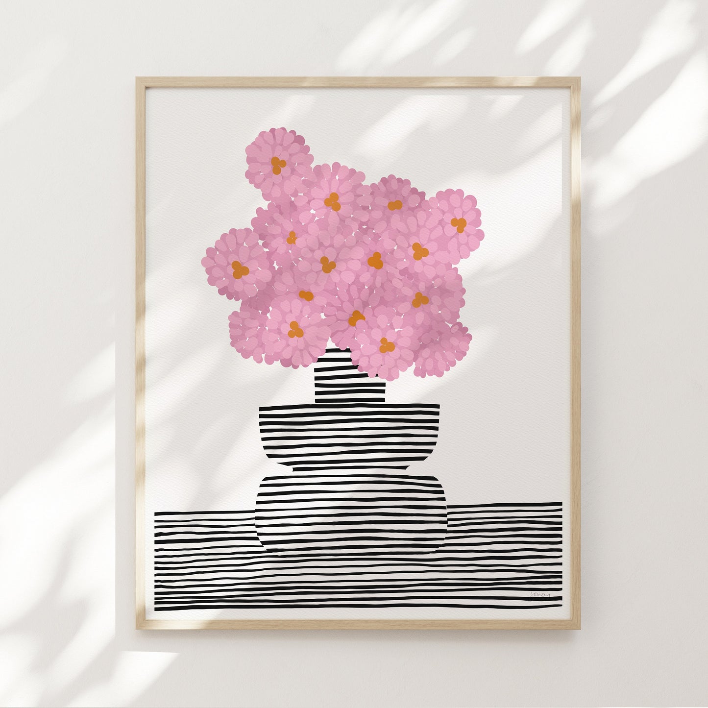 Dahlias Abstract Art Print - Unframed or Framed - 211017