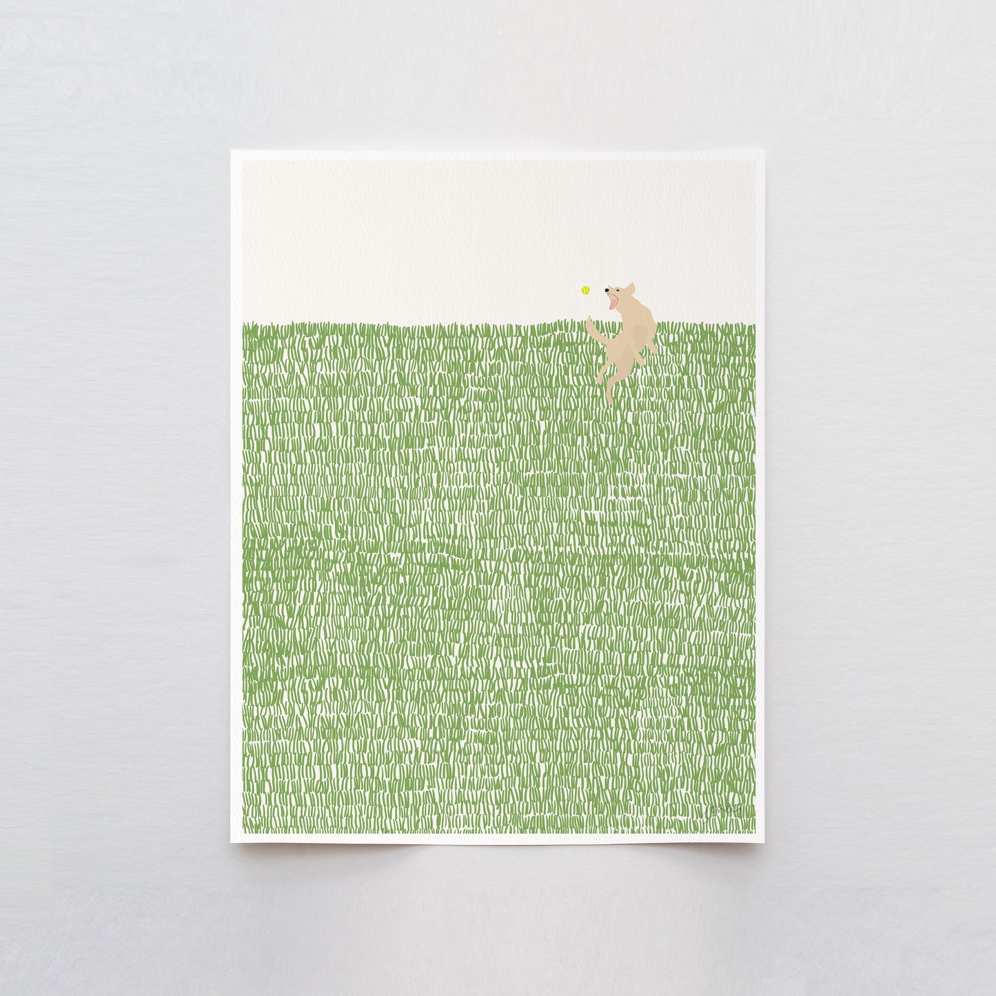 Golden Retriever in the Grass Art Print - Unframed or Framed - 140715