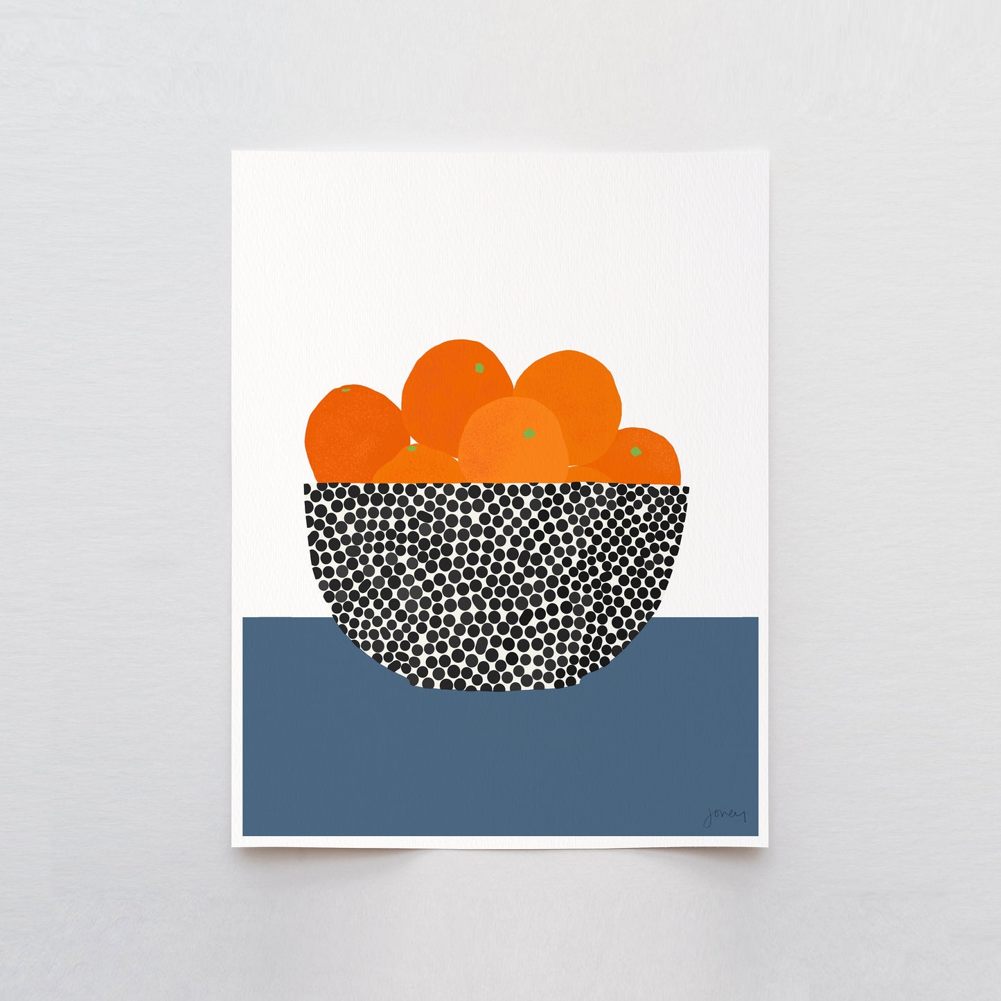 Bowl of Oranges Still Life Art Print - Unframed or Framed - 200616