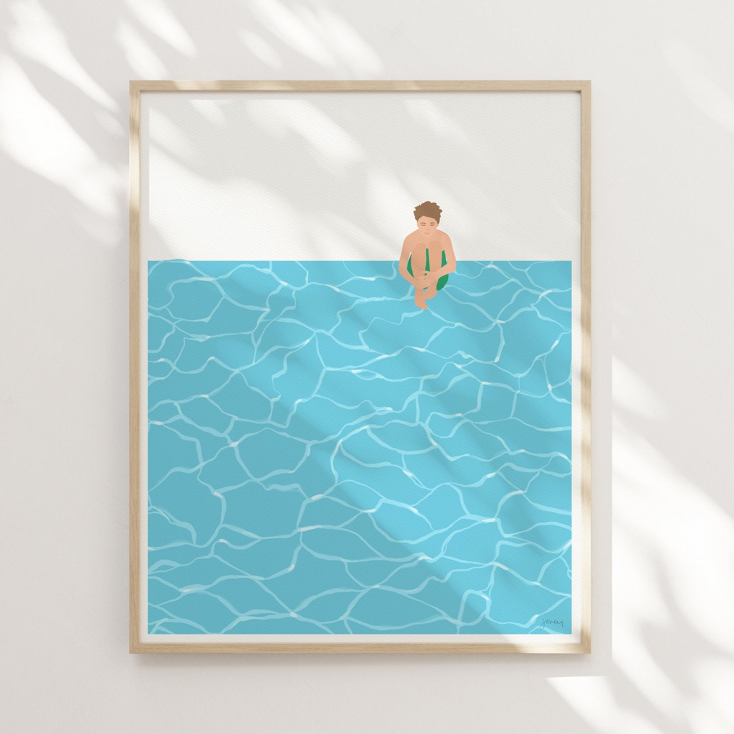 Pool Cannonball Art Print - Unframed or Framed - 240721