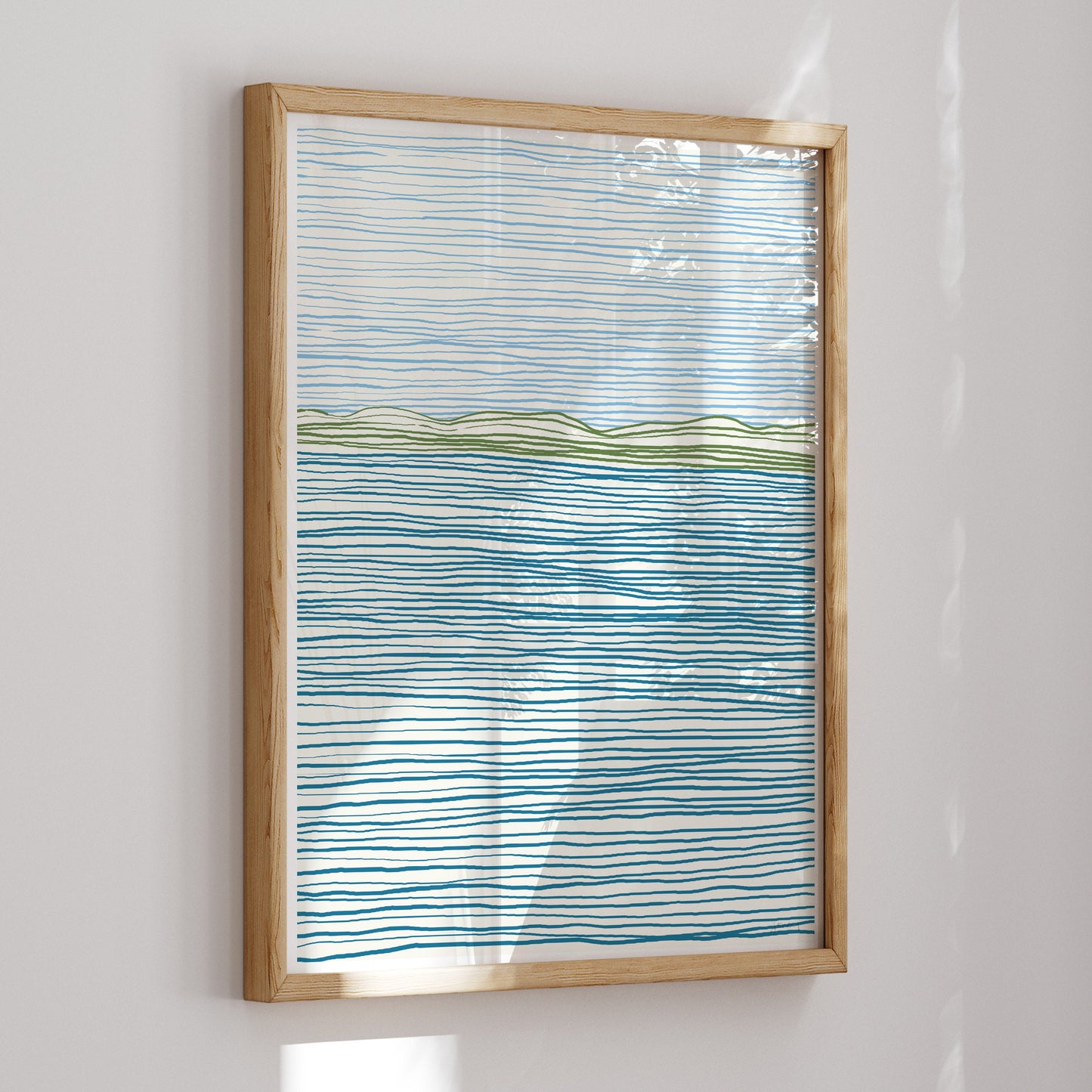 Striped Berkeley Hills Abstract Art Print - Unframed or Framed - 121104