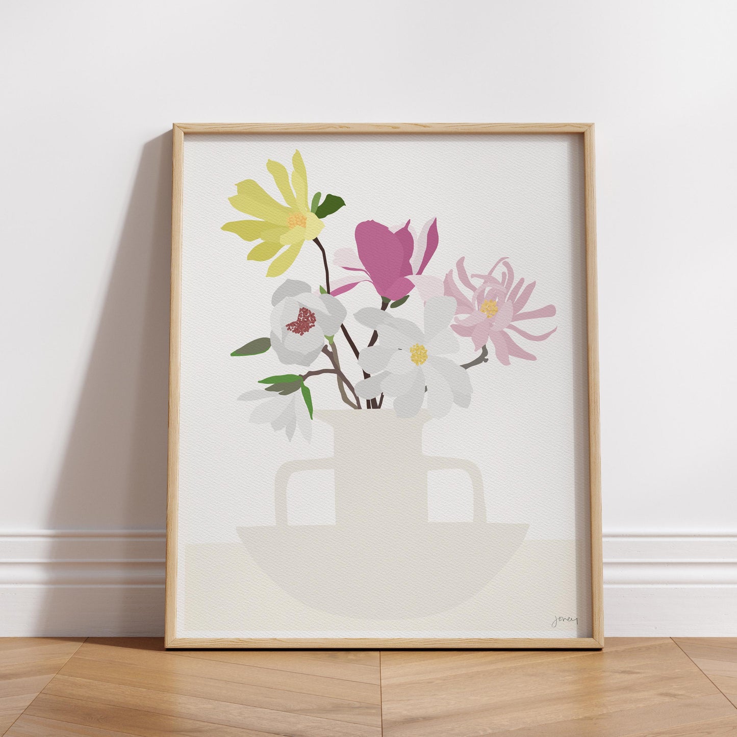 Still Life with Magnolia Flowers - Signed - 200802