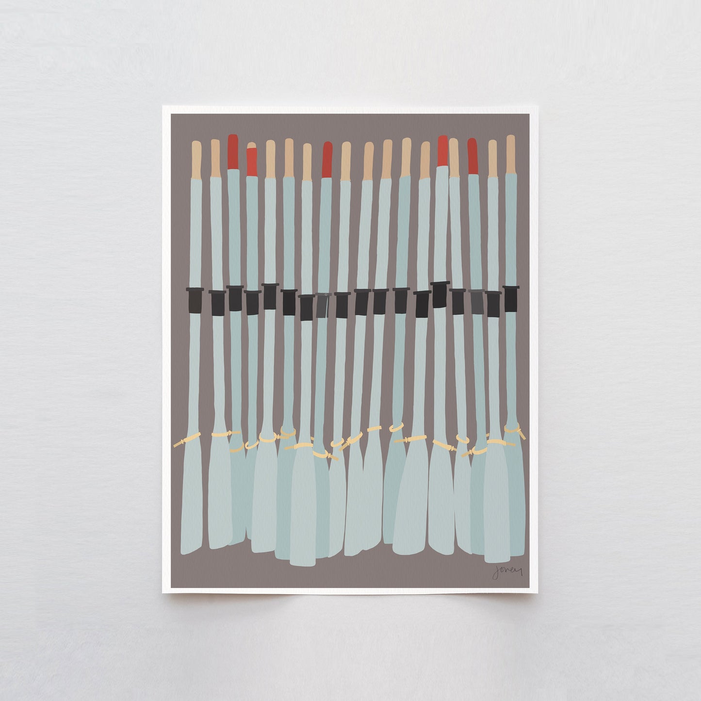 Rowing Oars Art Print - Unframed or Framed - 220702