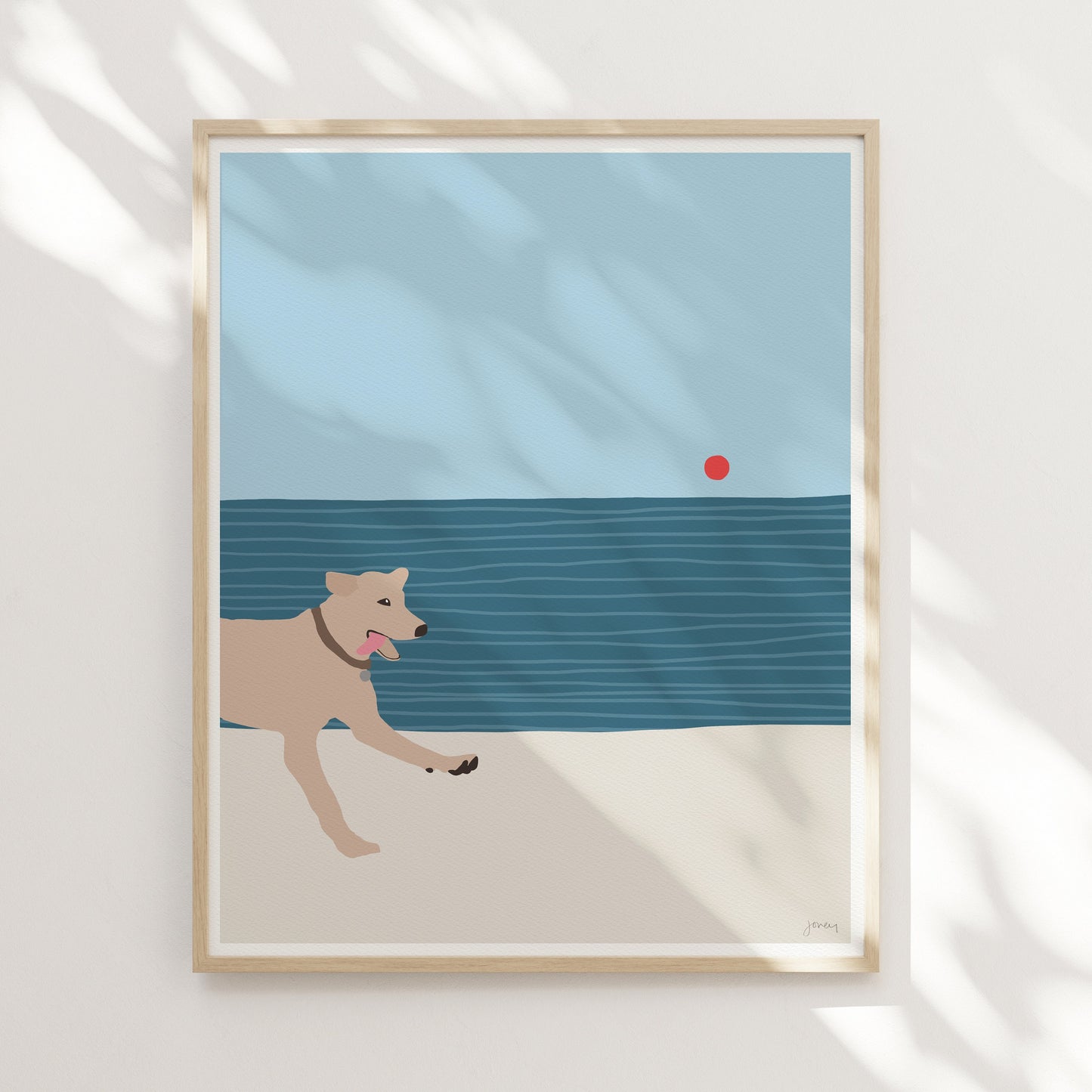 Fetching Labrador Art Print - Unframed or Framed - 150202