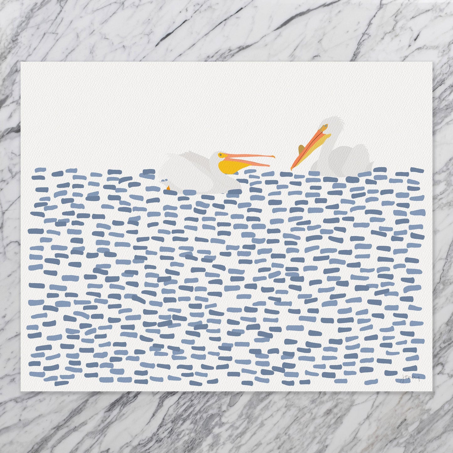 American White Pelicans Art Print - Unframed or Framed - 250224