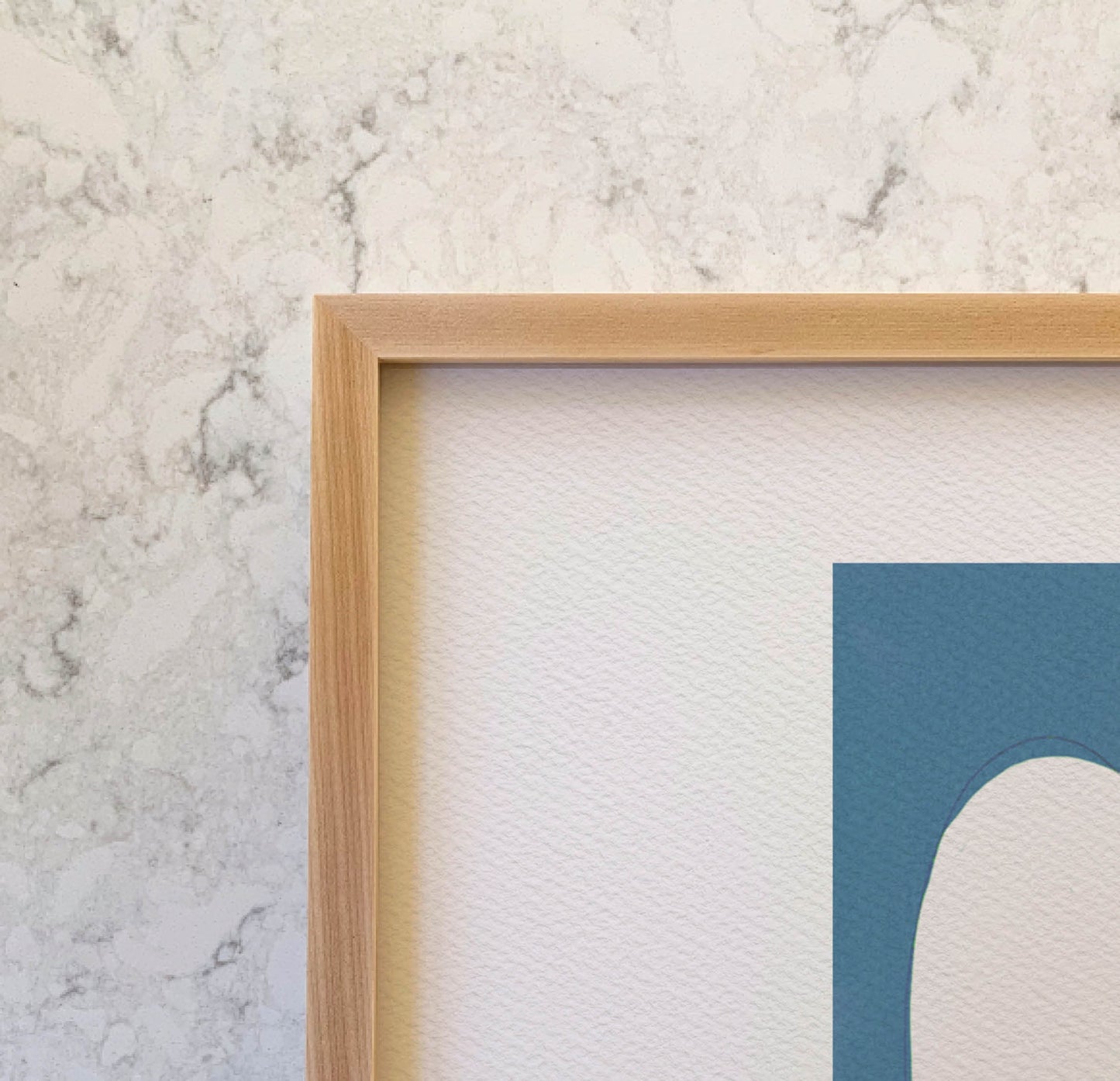 Blue and Pink Abstract Art Print - Unframed or Framed - 180308