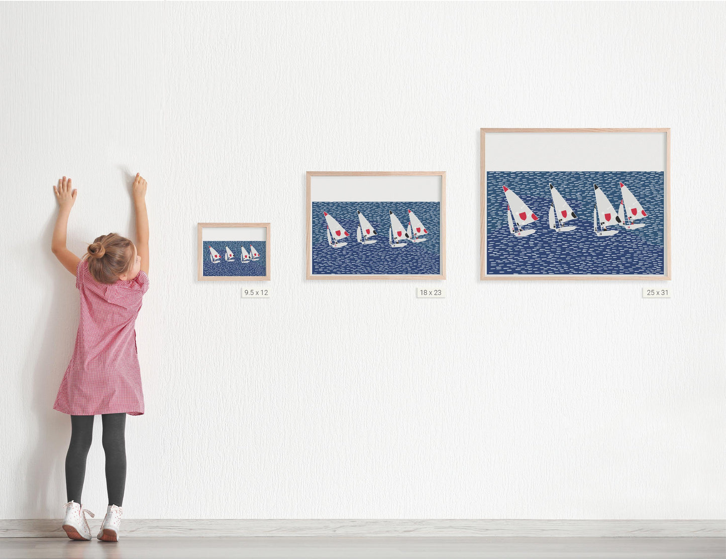 Sailing Team Art Print - Signed and Printed by Jorey Hurley - Unframed or Framed - 251116