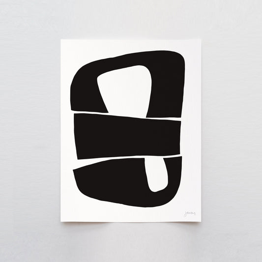 Black and White Abstract Art Print - Unframed or Framed - 200624