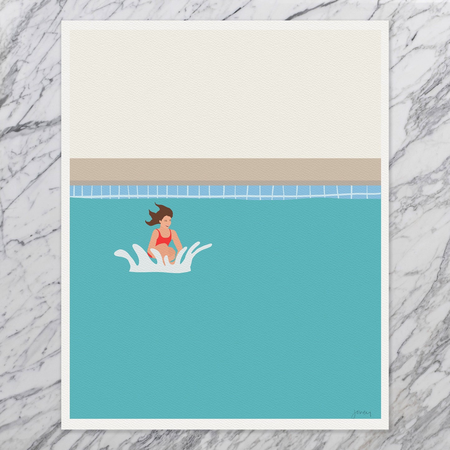 Cannonball Dive Art Print - Unframed or Framed - 130624