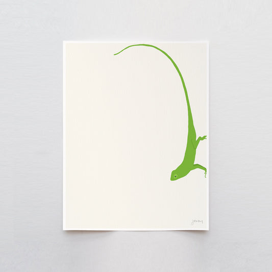 Green Gecko Modern Art Print - Unframed or Framed - 120927