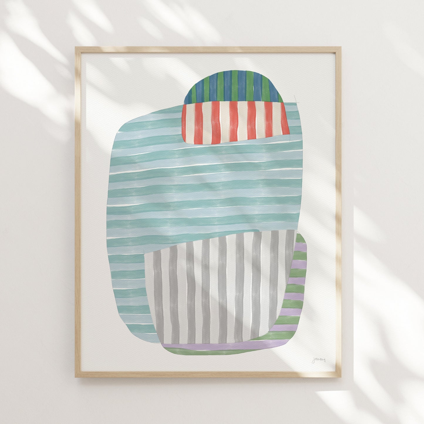 Striped Abstract Art Print - Unframed or Framed - 170914