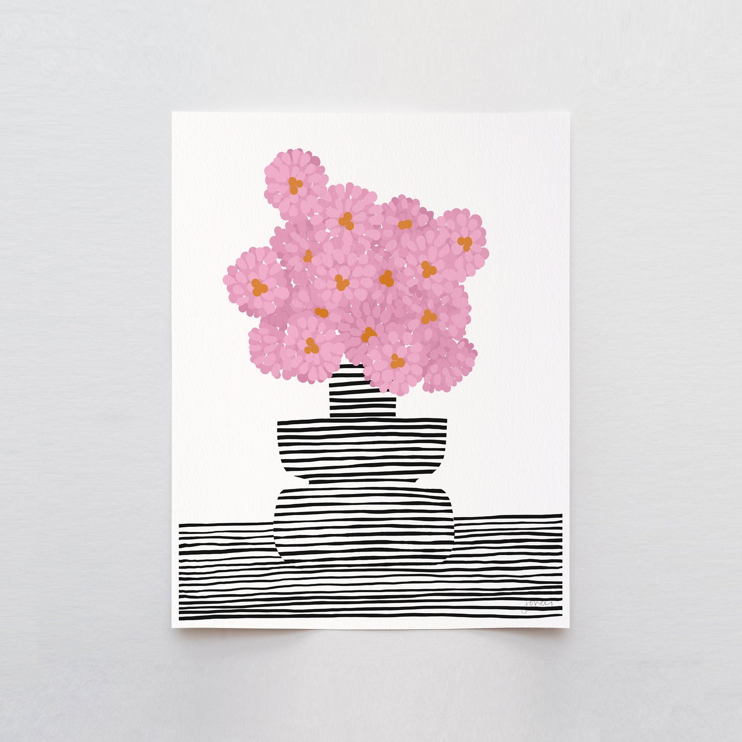 Dahlias Abstract Art Print - Unframed or Framed - 211017